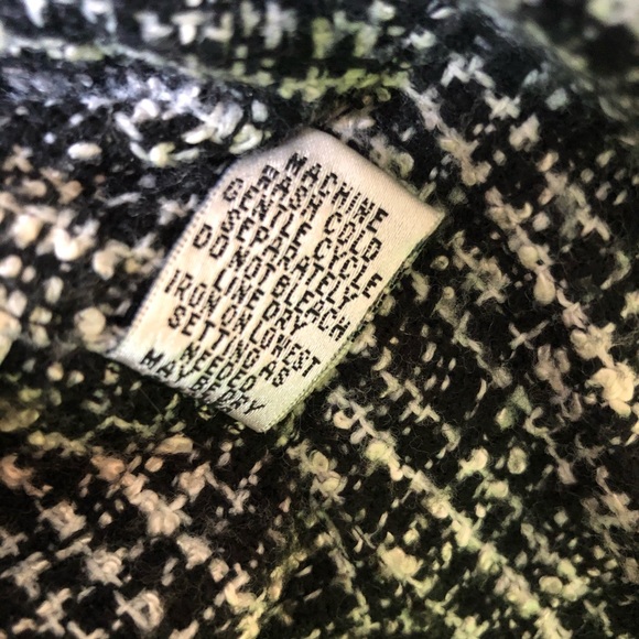 CHICOS B/W Jacket Sz 2 Tweedy Acrylic - Picture 8 of 8